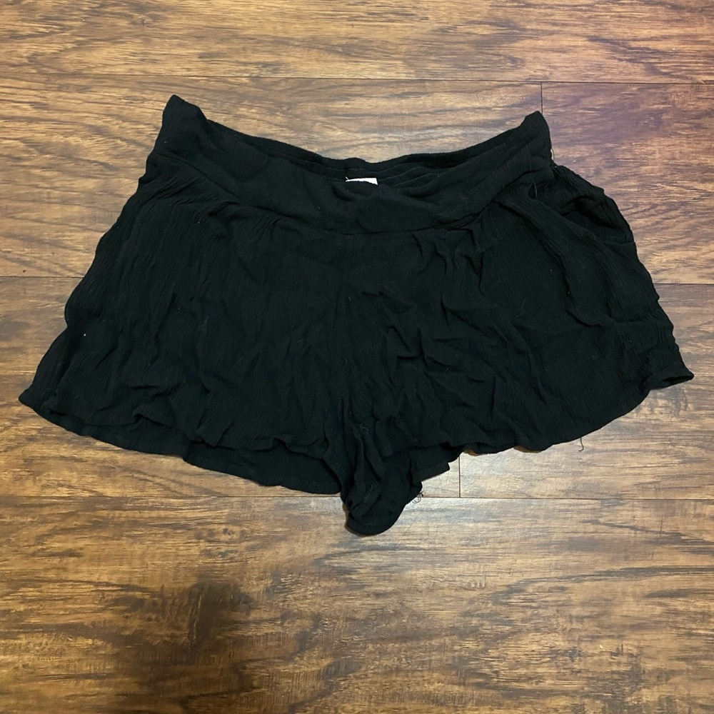 Black flowy shorts